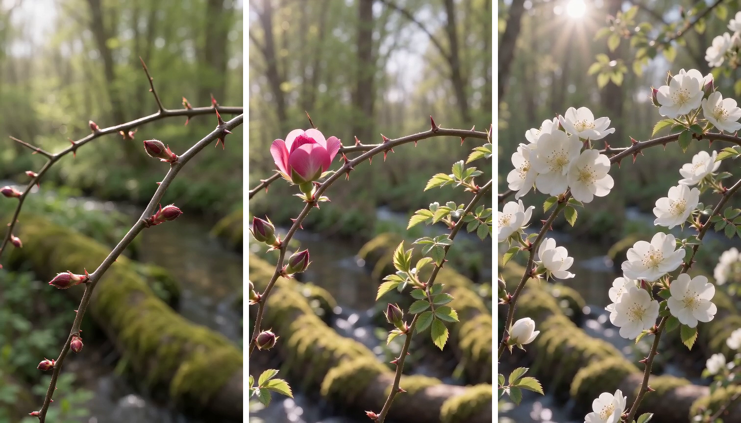 찔레꽃 개화 3단계